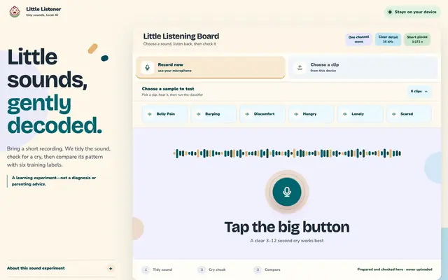 Screenshot of Little Listener | Baby Cry Detector