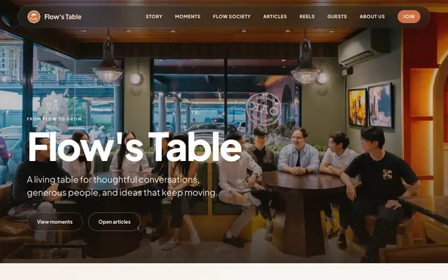 Screenshot of Flow's Table