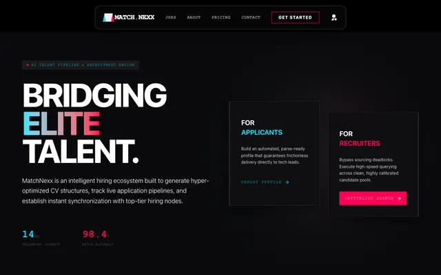 Screenshot of MatchNexx | Find Jobs & Make Job Hunting Easier