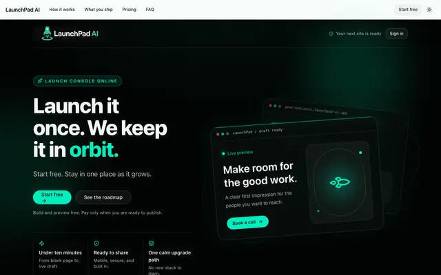 Screenshot of LaunchPad AI
