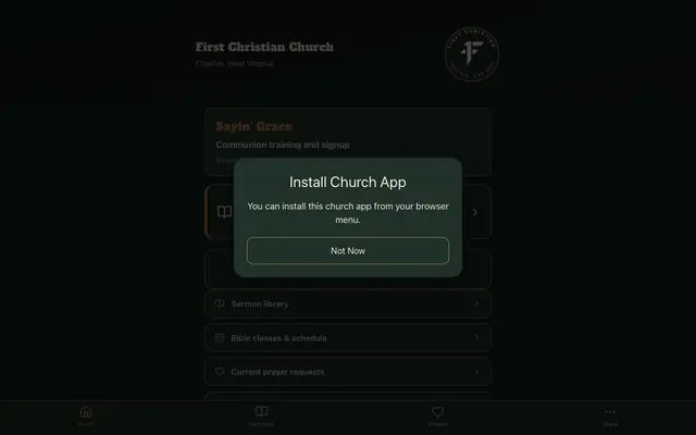Screenshot of FCC App
