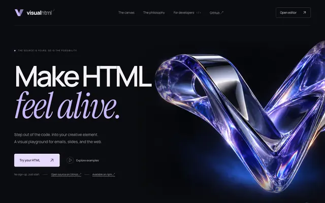 Screenshot of Visual HTML Editor