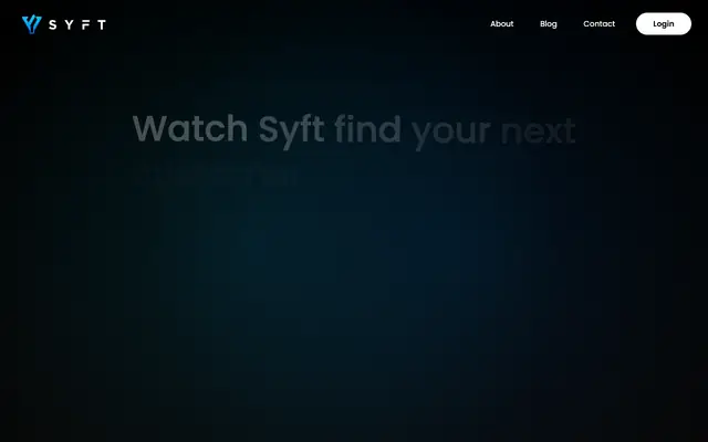 Screenshot of Syft AI: Connecting companies around value