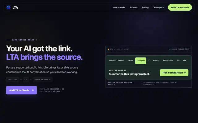 Screenshot of Link2AI