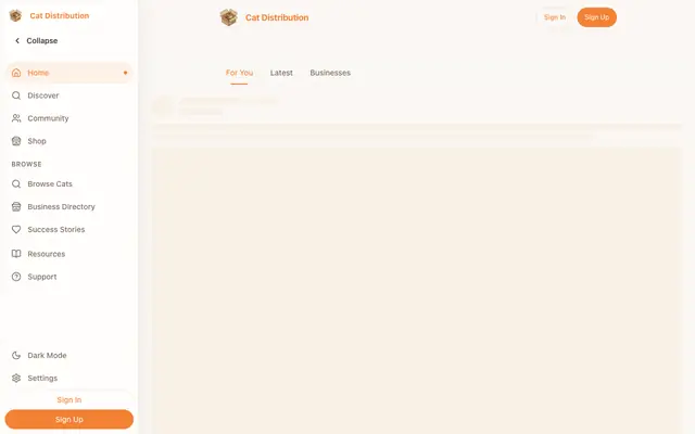 Screenshot of Cat Distribution System