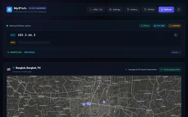 Screenshot of My IP Info