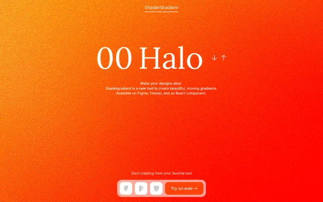 Screenshot of Shader Gradient