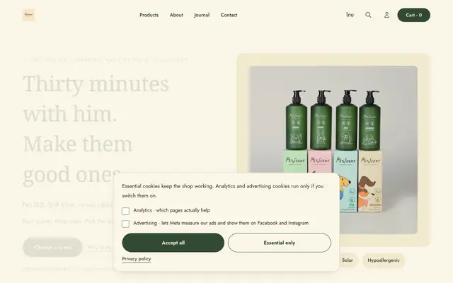 Screenshot of PetScent