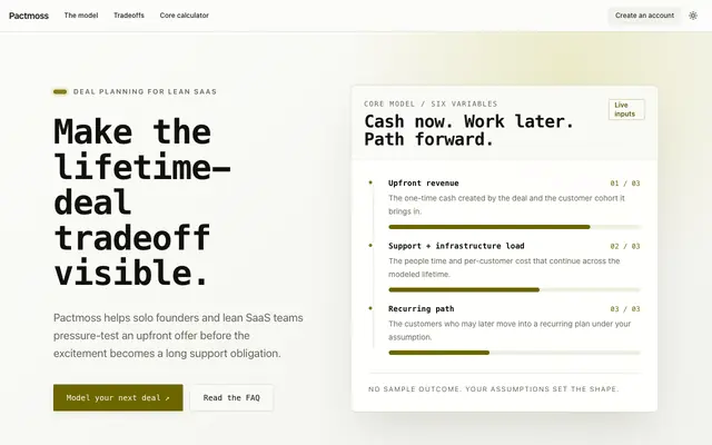Screenshot of Pactmoss