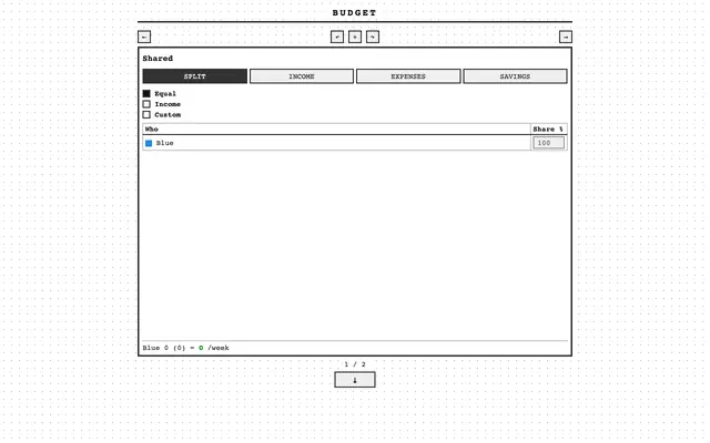 Screenshot of Household Budget