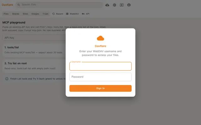 Screenshot of Davflare