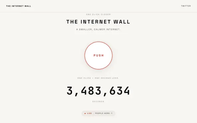 Screenshot of THE INTERNET WALL