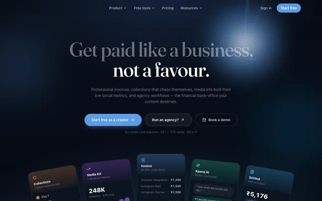 Screenshot of Xpend | The Business Layer for the Creator Economy