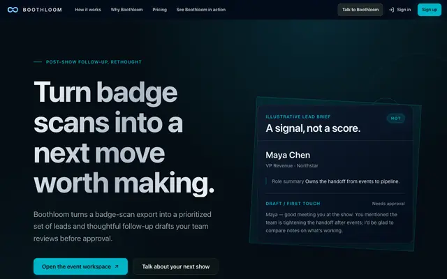 Screenshot of Boothloom
