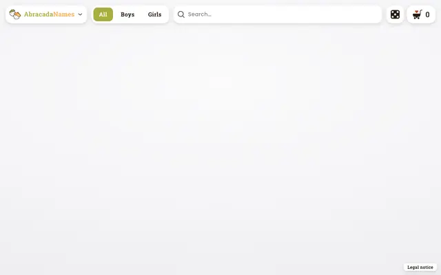 Screenshot of AbracadaNames