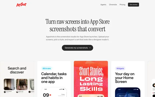 Screenshot of Appshots — App Store screenshot generator