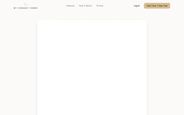 Screenshot of My Consent Forms