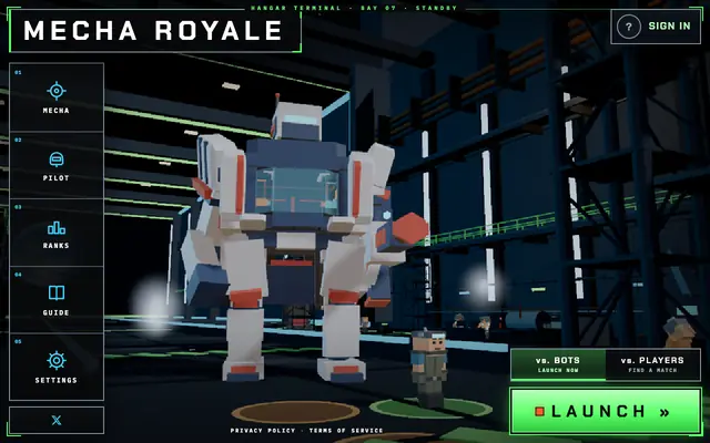 Screenshot of MECHAROYALE