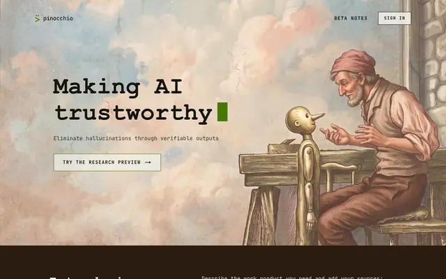 Screenshot of Pinocchio