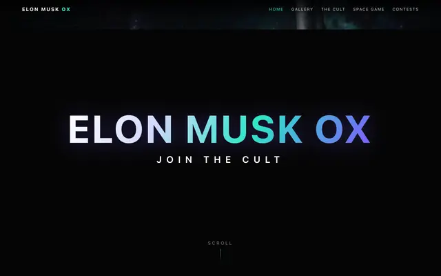 Screenshot of Elon Musk Ox NFT — Join The Cult