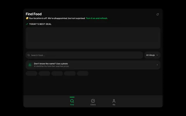 Screenshot of CheKing — Never Overpay For Food Again