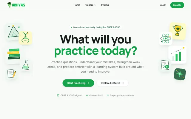 Screenshot of Abhyas | Practice Smarter