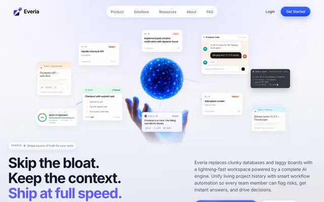 Screenshot of Everia: Project Management