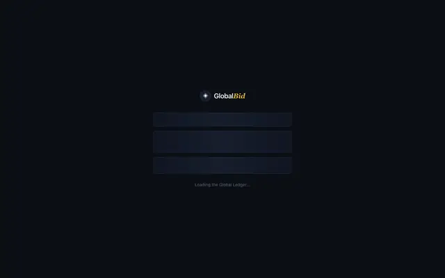 Screenshot of GlobalBid — The Worldwide Outbid Leaderboard