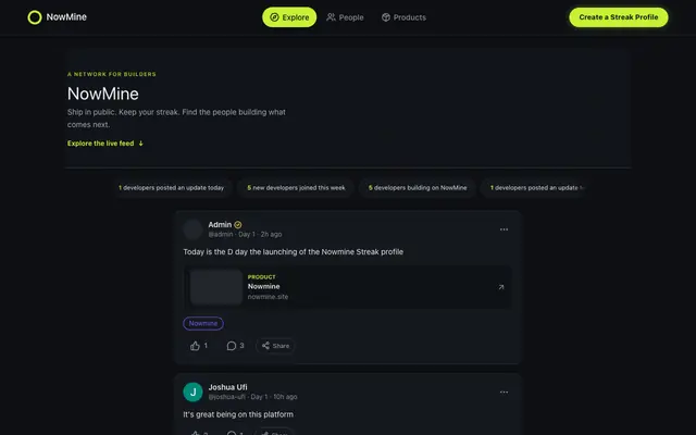 Screenshot of NowMine.site