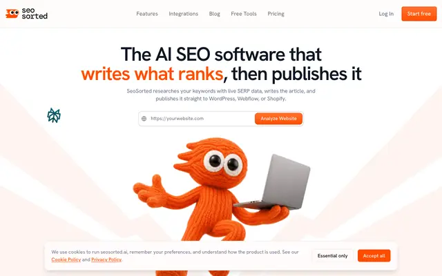 Screenshot of AI SEO Software That Writes & Publishes | SeoSorted