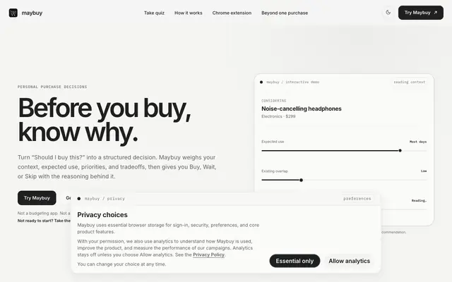 Screenshot of Maybuy