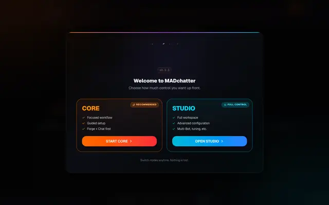 Screenshot of MADchatter — AI Stream Chat Co-Pilot