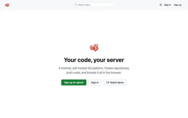 Screenshot of gitosh