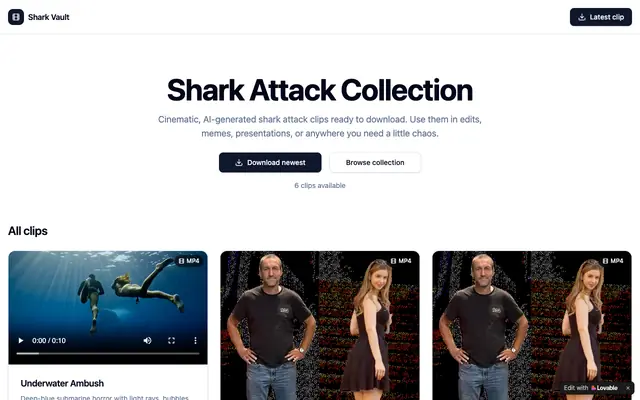 Screenshot of Shark Attack Collection — Downloadable Videos