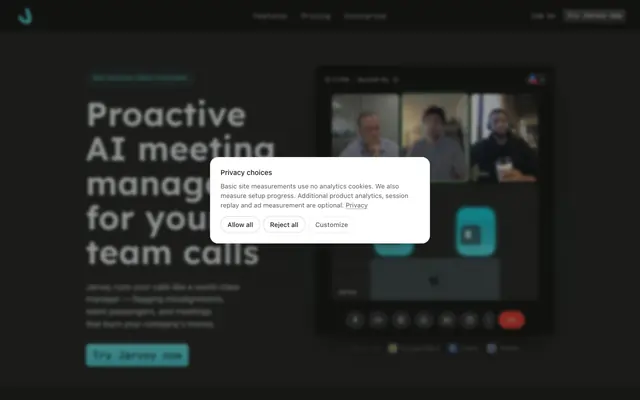 Screenshot of Jarvey | The task makes it out of the meeting