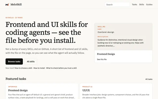 Screenshot of meloskill.com