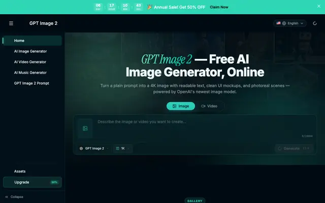 Screenshot of genimageai.app