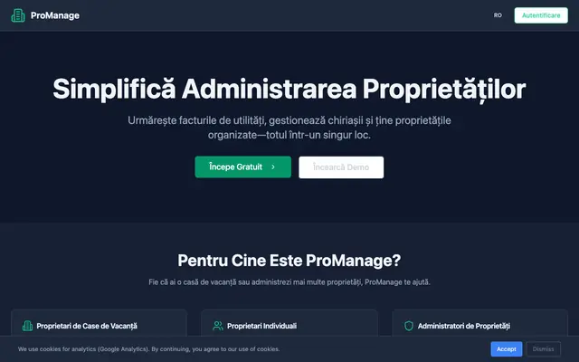 Screenshot of ProManage - Property & Rental Bill Management for Landlords