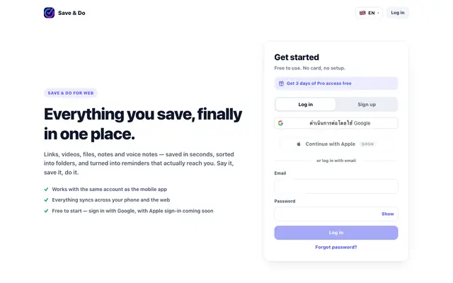 Screenshot of Save & Do