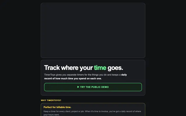Screenshot of TimerToys — Track Where Your Time Goes