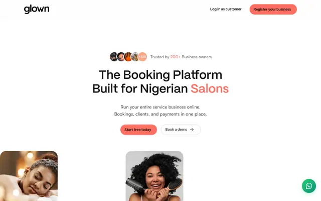 Screenshot of Salon and Service Business Booking Software Nigeria