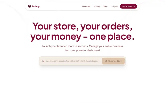 Screenshot of Builtrly - Create, Manage, and Scale Your Online Store
