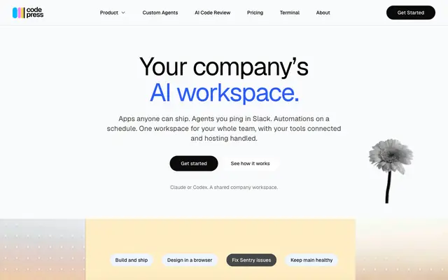 Screenshot of CodePress — Your Always-On AI Software Engineer