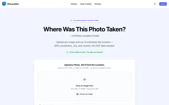 Screenshot of Find Where a Photo Was Taken — AI Photo Location Finder