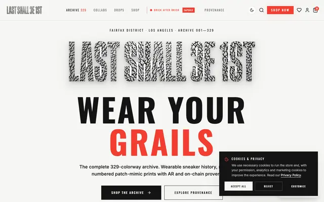 Screenshot of L.S.3.1st Cl0thing | Sneaker-Inspired Streetwear · Fairfax LA