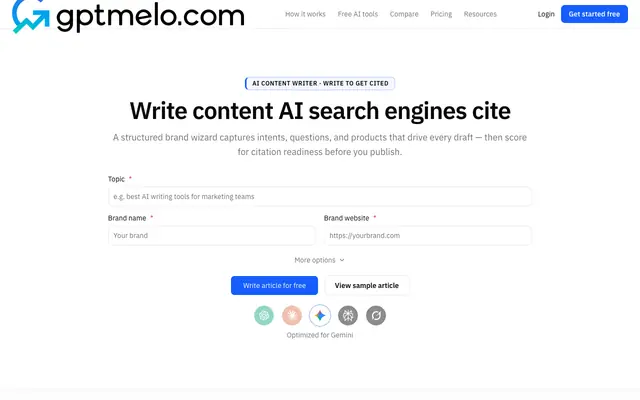Screenshot of gptmelo.com