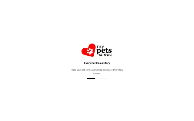 Screenshot of MyPetsStories — Every Pet Has a Story