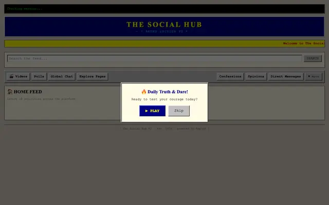 Screenshot of The Social Hub