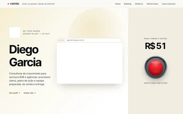 Screenshot of O Botão | Uma posição no topo