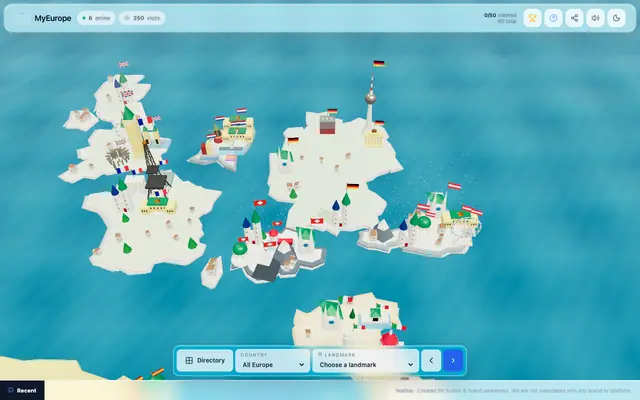 Screenshot of MyEurope — 3D European Landmark Conquest